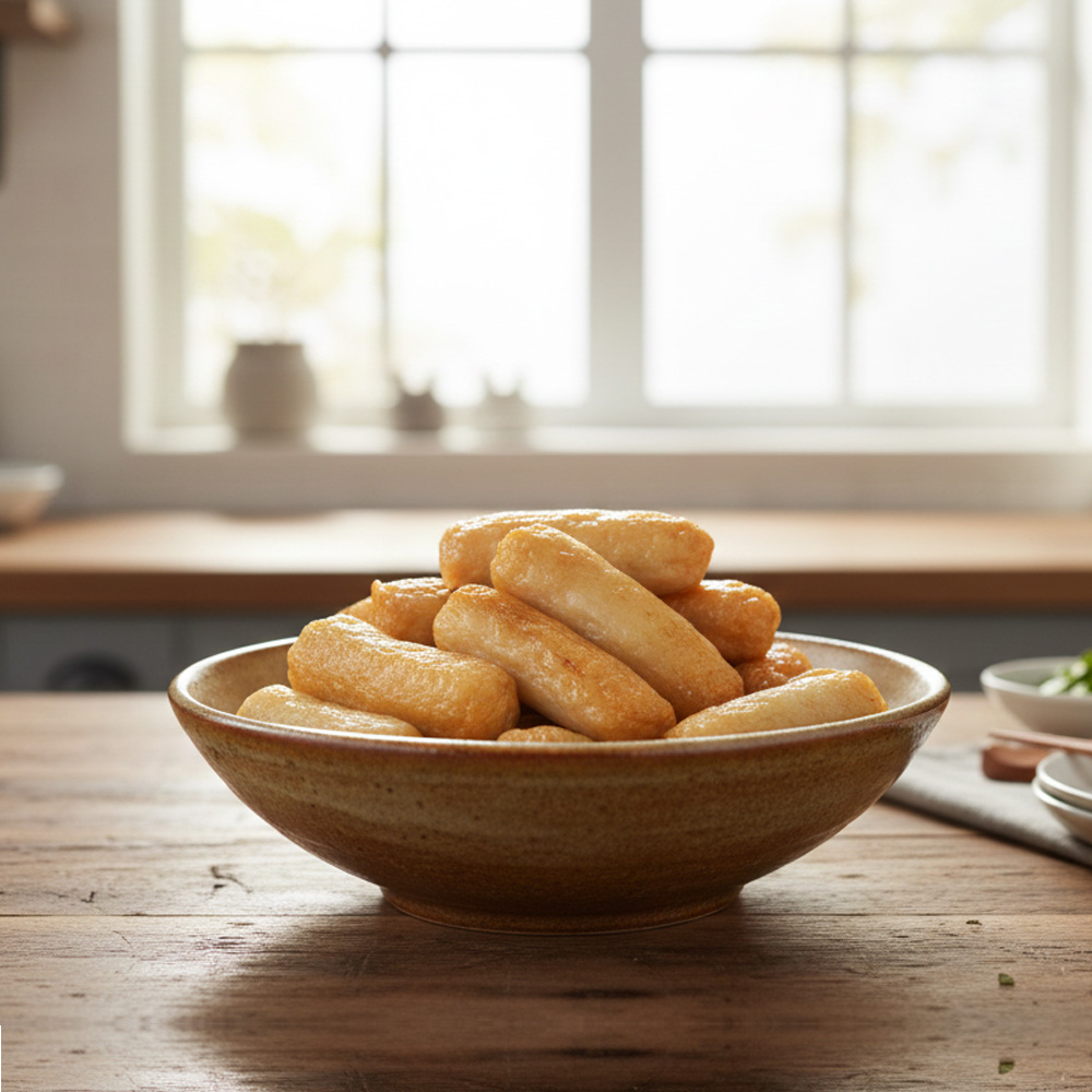 국내산 쌀떡을 어묵으로 감싸 만든 만복이 떡볶이 어묵